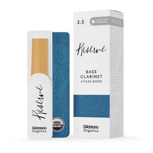 D'Addario Organics Reserve Bass Clarinet Reeds - 3.5 (5-pack)